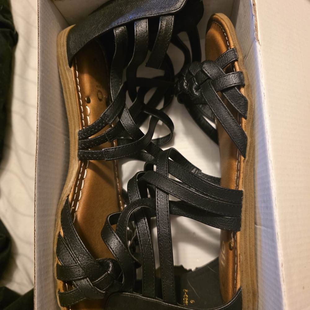 Black Strappy Sandals